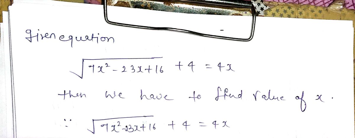 Algebra homework question answer, step 1, image 1